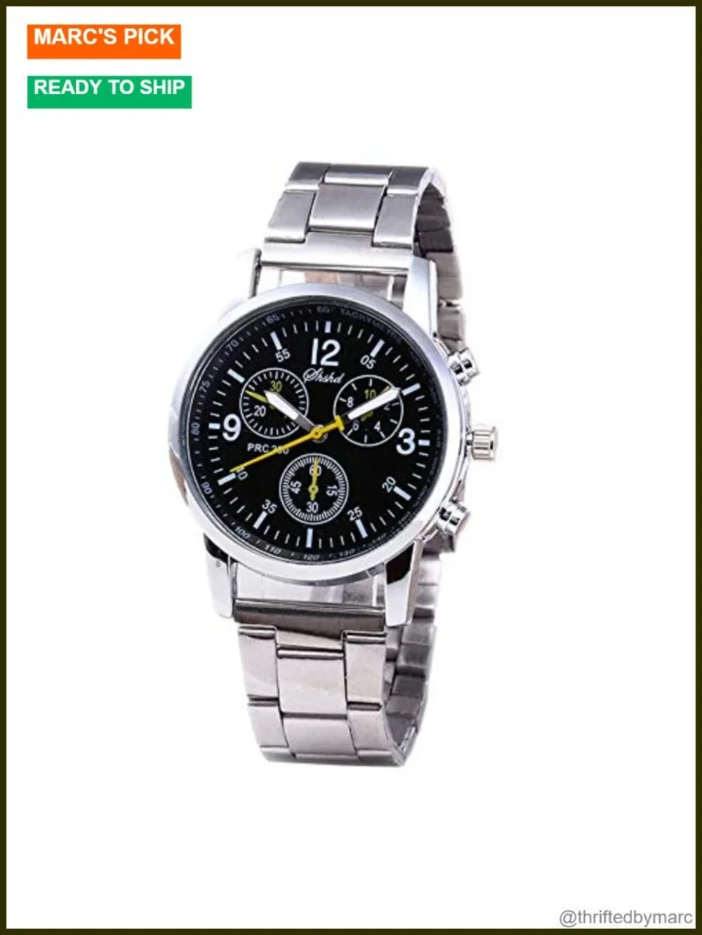Stainless Steel Analog Quartz Watch for Business Casual